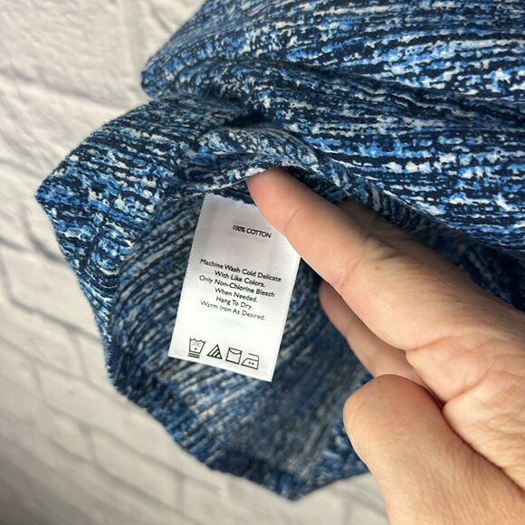 Eddie Bauer Blue Tank Quarter Button Down Size Large NWT - Picture 4 of 6